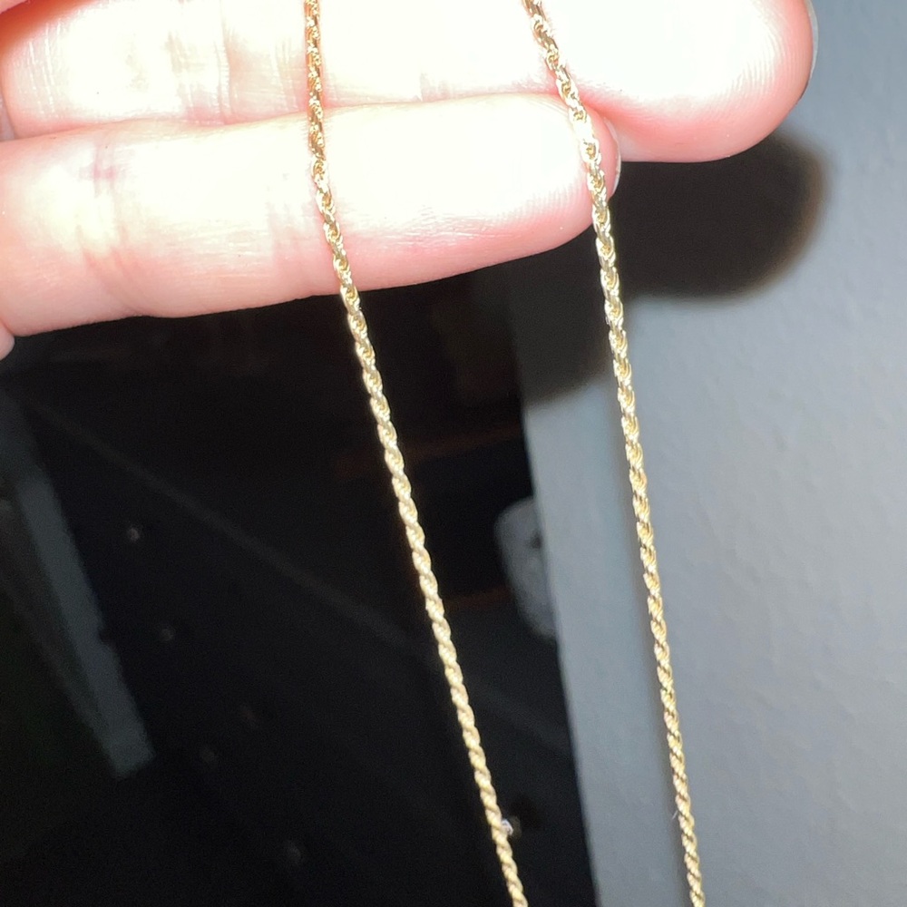 Elegant Gold Rope 14k Chain Necklace